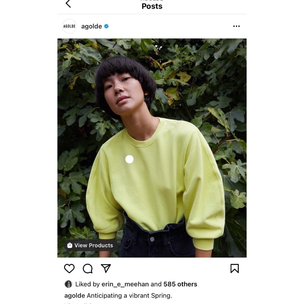 Agolde 3/4 sleeve sweatshirt